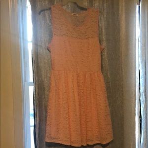 Floral light pink dress